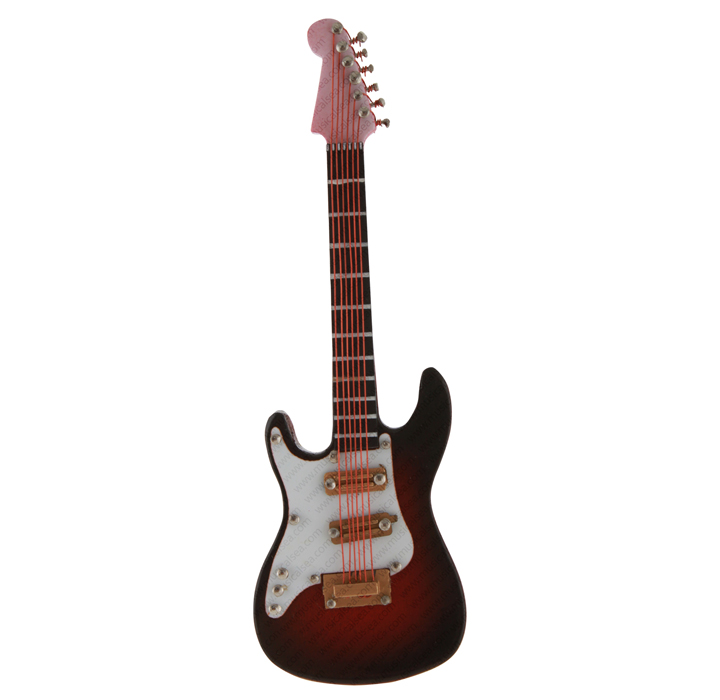 Miniature Black & Red Electric Guita